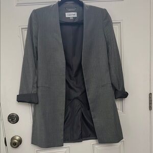 Calvin Klein Charcoal Pinstripe Jacket